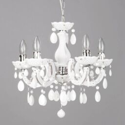 Marie Therese 5 Light Dual Mount Chandelier - White - thumbnail 3