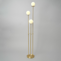 Saucer 3 Light Floor Lamp - Satin Brass - thumbnail 2