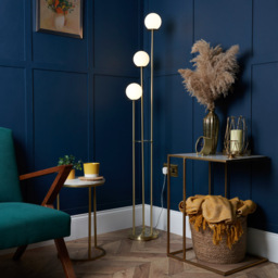 Saucer 3 Light Floor Lamp - Satin Brass - thumbnail 5