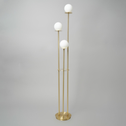 Saucer 3 Light Floor Lamp - Satin Brass - thumbnail 3