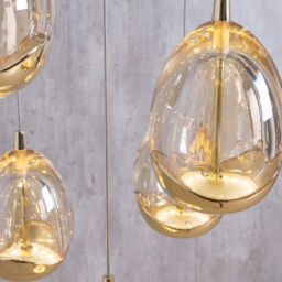 Visconte Bulla 5 Light LED Spiral Cluster Ceiling Pendant Light - Gold - thumbnail 6
