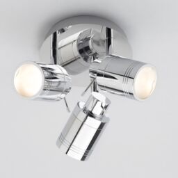 Hugo 3 Light Bathroom Ceiling Spotlight Plate - Chrome - thumbnail 2