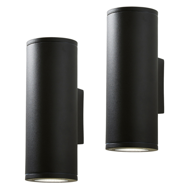 2 Pack of Argo Outdoor 2 Light Up and Down LED Wall Light - Black - image 1
