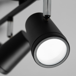 Trisha 4 Light Bathroom Ceiling Spotlight Bar - Black - thumbnail 4