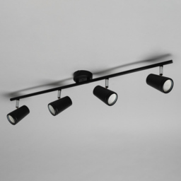 Trisha 4 Light Bathroom Ceiling Spotlight Bar - Black - thumbnail 3