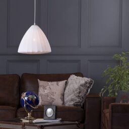 Pendant Ceiling Light Lunar Fabric 1 Light White - thumbnail 7