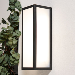 Pictor LED Opal Panel Outdoor Wall Light - Black - thumbnail 6