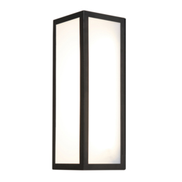 Pictor LED Opal Panel Outdoor Wall Light - Black - thumbnail 1