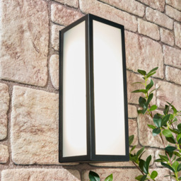 Pictor LED Opal Panel Outdoor Wall Light - Black - thumbnail 5