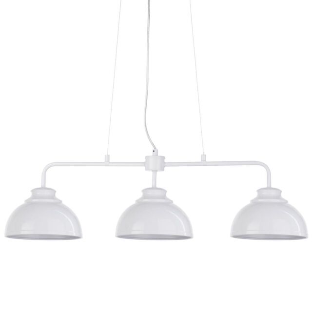 Brooklyn 3 Light Industrial Ceiling Pendant Bar - White - image 1