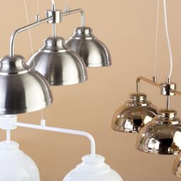 Brooklyn 3 Light Industrial Ceiling Pendant Bar - White - thumbnail 8