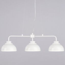 Brooklyn 3 Light Industrial Ceiling Pendant Bar - White - thumbnail 2
