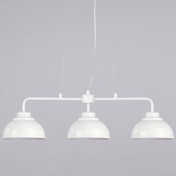Brooklyn 3 Light Industrial Ceiling Pendant Bar - White - thumbnail 3
