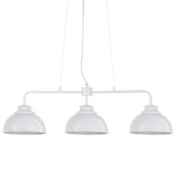 Brooklyn 3 Light Industrial Ceiling Pendant Bar - White