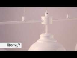 Brooklyn 3 Light Industrial Ceiling Pendant Bar - White - thumbnail 9