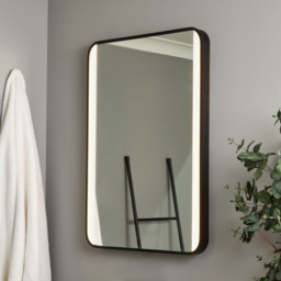 Aiga LED Bathroom Mirror with Motion Sensor and Demist - Matte Black - thumbnail 7