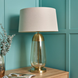 Visconte Bacoli Large Table Lamp - Champagne and Brass - thumbnail 8