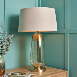 Visconte Bacoli Large Table Lamp - Champagne and Brass - thumbnail 7