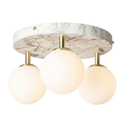 Alanis 3 Light Bathroom Flush Ceiling Light - Marble