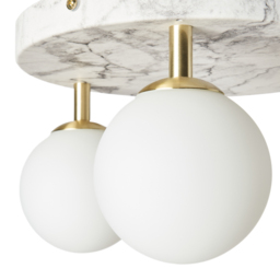 Alanis 3 Light Bathroom Flush Ceiling Light - Marble - thumbnail 7