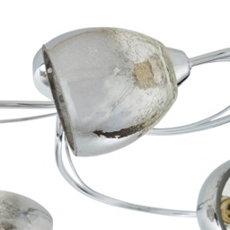 Brent 3 Light Semi Flush Swirl Ceiling Light - Silver - thumbnail 6