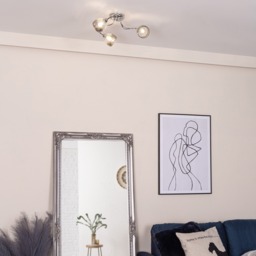 Brent 3 Light Semi Flush Swirl Ceiling Light - Silver - thumbnail 7
