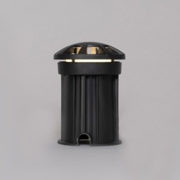 1 Light 8 Way Outdoor Driveway or Deck Recessed Uplighter - Black - thumbnail 2