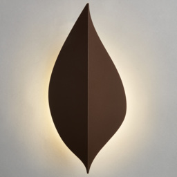 Arow LED Leaf Style Outdoor Wall Light - Rust - thumbnail 2