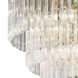 Visconte Cascata 18 Light Prism Ceiling Pendant - Satin Brass - thumbnail 2