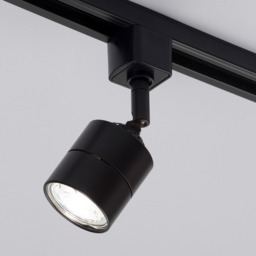 2m Track Light Kit with 4 Soho Heads and LED Bulbs - Black - thumbnail 3