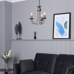 Sally 3 Light Traditional Style Chandelier - Pewter - thumbnail 6