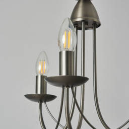 Sally 3 Light Traditional Style Chandelier - Pewter - thumbnail 4