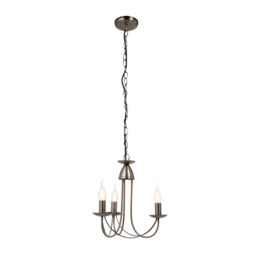 Sally 3 Light Traditional Style Chandelier - Pewter - thumbnail 5