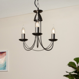 Sally 3 Light Traditional Style Chandelier - Pewter - thumbnail 7