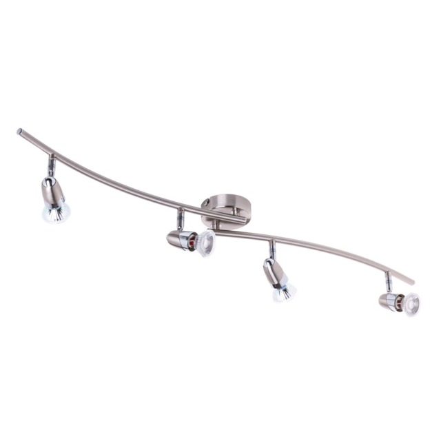 Ronja 4 Light Ceiling Spotlight Bar with LED Bulbs - Chrome - image 1