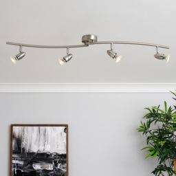 Ronja 4 Light Ceiling Spotlight Bar with LED Bulbs - Chrome - thumbnail 5