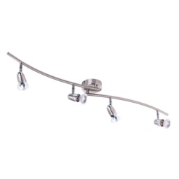 Ronja 4 Light Ceiling Spotlight Bar with LED Bulbs - Chrome - thumbnail 1