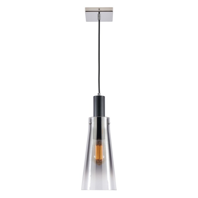 Visconte Atrani 1 Light Ceiling Pendant with Ombre Shade - Black - image 1