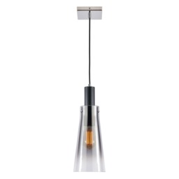 Visconte Atrani 1 Light Ceiling Pendant with Ombre Shade - Black - thumbnail 1