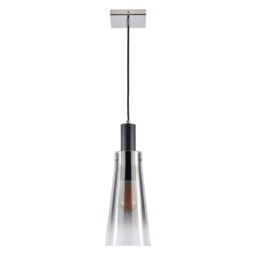 Visconte Atrani 1 Light Ceiling Pendant with Ombre Shade - Black - thumbnail 9