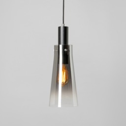 Visconte Atrani 1 Light Ceiling Pendant with Ombre Shade - Black - thumbnail 2