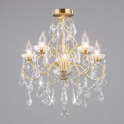 Vara 5 Light Bathroom Chandelier - Satin Brass - thumbnail 2