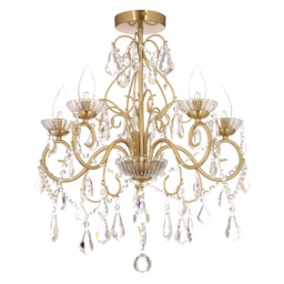 Vara 5 Light Bathroom Chandelier - Satin Brass - thumbnail 1