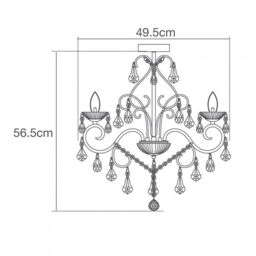 Vara 5 Light Bathroom Chandelier - Satin Brass - thumbnail 8