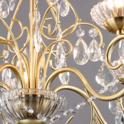 Vara 5 Light Bathroom Chandelier - Satin Brass - thumbnail 4