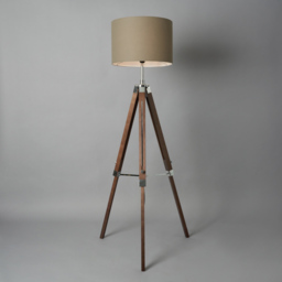 Keegan Adjustable Wooden Tripod Floor Lamp - Dark Brown - thumbnail 2
