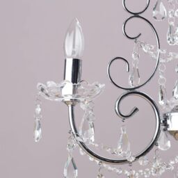 Madonna 3 Light Dual Mount Chandelier with Bulbs - Chrome - thumbnail 7