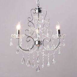 Madonna 3 Light Dual Mount Chandelier with Bulbs - Chrome - thumbnail 4