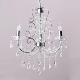 Madonna 3 Light Dual Mount Chandelier with Bulbs - Chrome - thumbnail 5