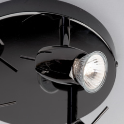 Frank 3 Light Ceiling Spotlight Plate with Free LED's - Black Nickel - thumbnail 4